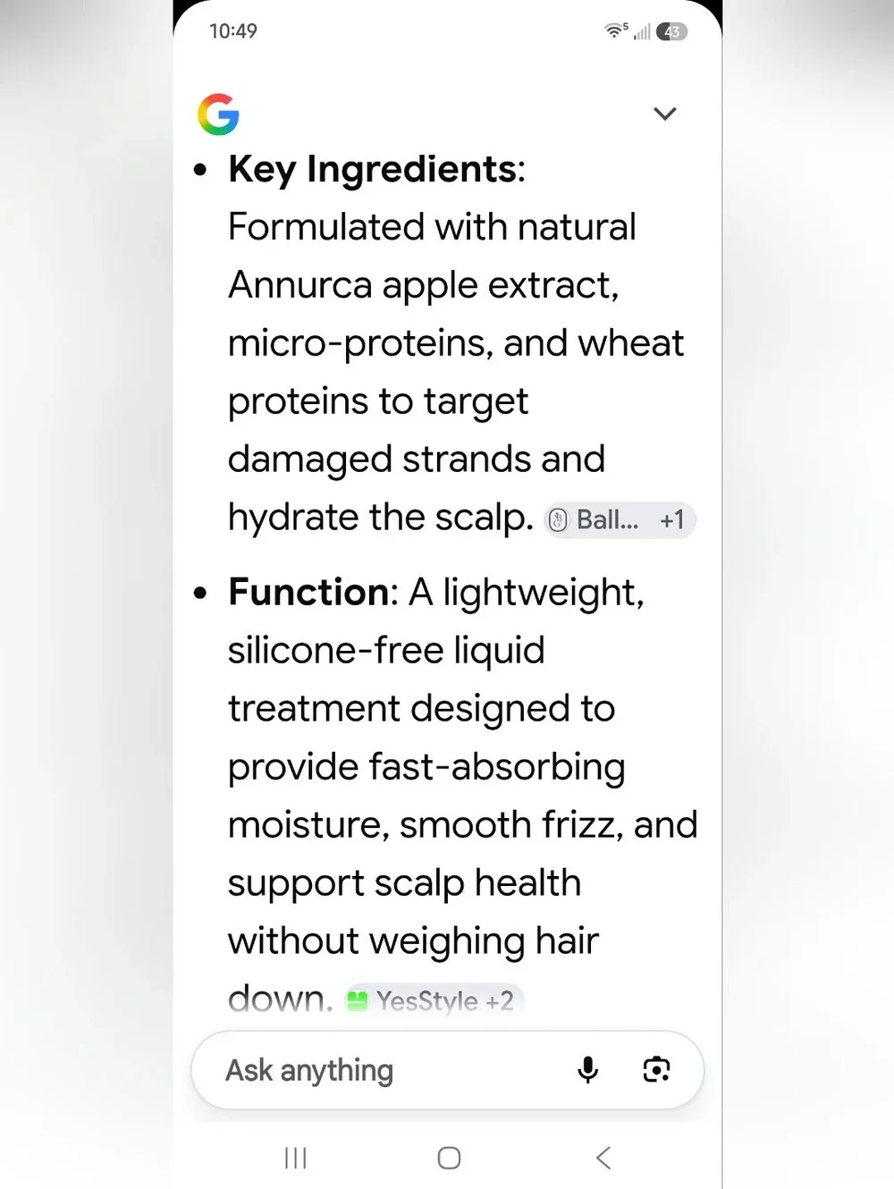 New Moev Annurcatin Hair Water Treatment